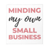 Bloc-note M'occuper de ma petite entreprise 2 (Devant)