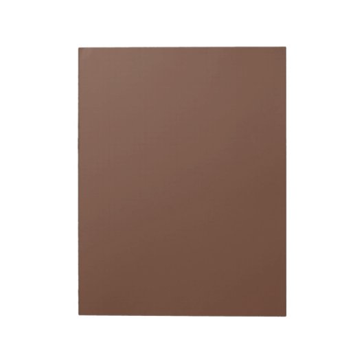 Bloc-note Mocha Brown couleur solide | Classique | Élégant (Tourné)