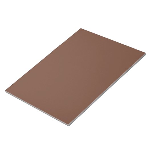 Bloc-note Mocha Brown couleur solide | Classique | Élégant (Incliné)