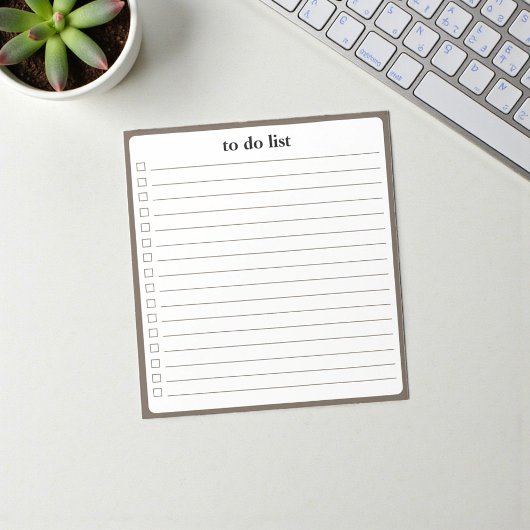 Bloc-note Mocha To Do List Minimalist Teacher Organizer