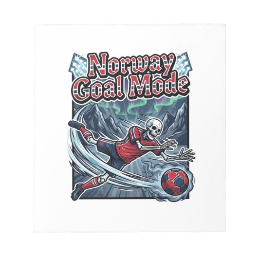 Bloc-note Mode d'objectif Norvège Squelette Attaquant Nation (Devant)
