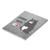 Bloc-note Mode grumeux sur drôle de gros chat (Tourné)