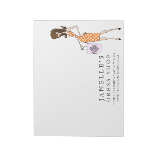 Bloc-note Mode moderne fille Damask Business Pad (Tourné)