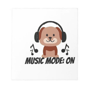 Bloc-note Mode Musique activé � Ambiance dessin animé Chien