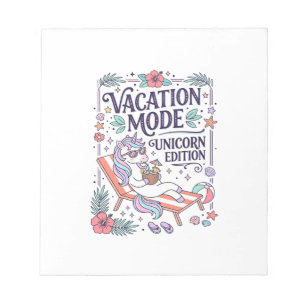 Bloc-note Mode Vacances Licorne Édition Licorne Adorable App