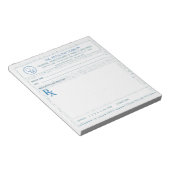 Bloc-note Modèle bleu Ordonnance médicale (Incliné)