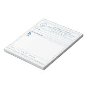 Bloc-note Modèle bleu Ordonnance médicale (Tourné)