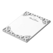 Bloc-note Modèle Damas noir et blanc (Tourné)