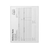 Bloc-note Modèle de Bon de Livraison | Formulaire avec Logo  (Tourné)