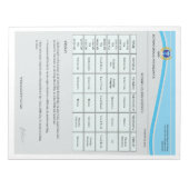 Bloc-note Modèle de calendrier scolaire modifiable | Classe  (Devant)
