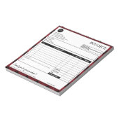 Bloc-note Modèle de facture commerciale frontière minimale (Tourné)