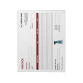 Bloc-note Modèle de facture de contrôle antiparasitaire pers (Tourné)