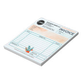 Bloc-note Modèle de facture de logo d'entreprise (moderne) F (Tourné)