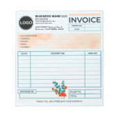 Bloc-note Modèle de facture de logo d'entreprise (moderne) F (Devant)