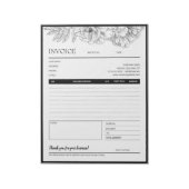 Bloc-note Modèle de facture d'entreprise de conception de li (Tourné)