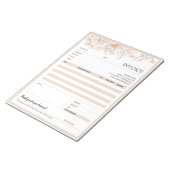 Bloc-note Modèle de facture pour petite entreprise à ligne f (Incliné)