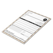 Bloc-note Modèle de facture pour petites entreprises frontal (Incliné)