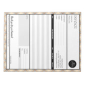 Bloc-note Modèle de facture pour petites entreprises frontal (Devant)