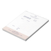 Bloc-note Modèle de facture professionnelle modifiable Formu (Tourné)