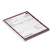 Bloc-note Modèle de facture simple avec une bordure personna (Incliné)