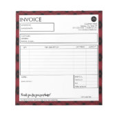 Bloc-note Modèle de facture simple avec une bordure personna (Devant)