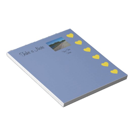 Bloc-note Modèle de la photographie de coeur (Incliné)