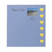 Bloc-note Modèle de la photographie de coeur (Devant)