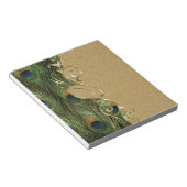 Bloc-note Modèle de l'ornement d'or de Peacock (Incliné)