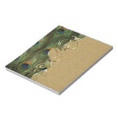Bloc-note Modèle de l'ornement d'or de Peacock (Tourné)