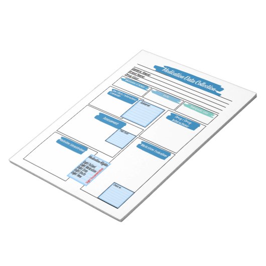 Bloc-note Modèle de médicaments pour étudiants en soins de s (Incliné)