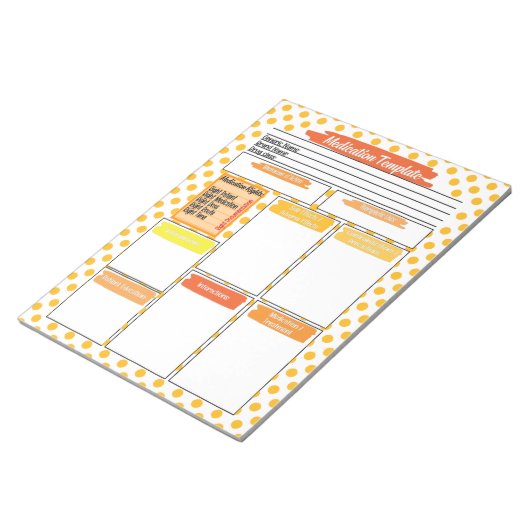 Bloc-note Modèle de médicaments pour étudiants en soins infi (Incliné)