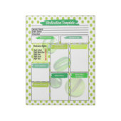 Bloc-note Modèle de médicaments pour les étudiants en soins (Tourné)