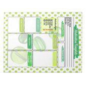 Bloc-note Modèle de médicaments pour les étudiants en soins  (Devant)