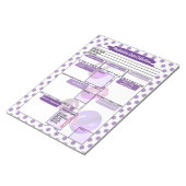 Bloc-note Modèle de médicaments pourpre pour les étudiants e (Incliné)