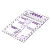 Bloc-note Modèle de médicaments pourpre pour les étudiants e (Incliné)