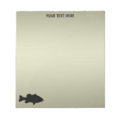 Bloc-note Modèle de pêche à la basse à grande bouche (Devant)