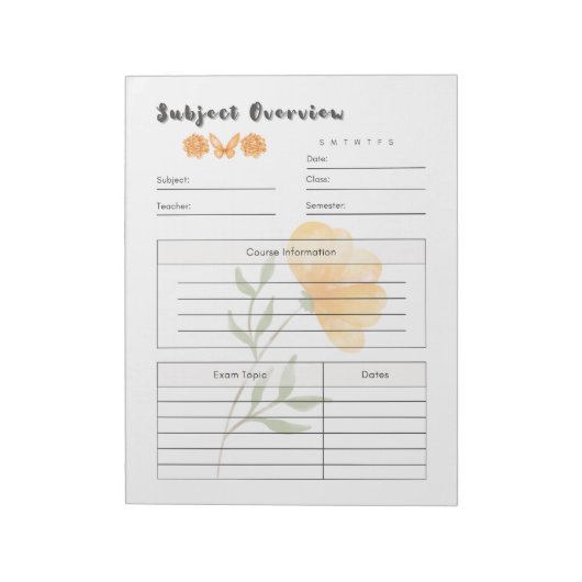 Bloc-note Modèle de planificateur d'étude quotidien ultime (Tourné)