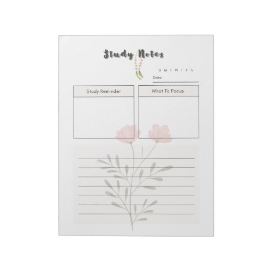 Bloc-note Modèle de planificateur d'étude quotidien ultime (Tourné)