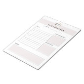 Bloc-note Modèle de planificateur professionnel rose esthéti (Incliné)