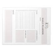 Bloc-note Modèle de planificateur professionnel rose esthéti (Devant)