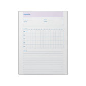 Bloc-note Modèle de planification de projet, feuille de plan (Tourné)