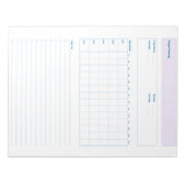 Bloc-note Modèle de planification de projet, feuille de plan (Devant)