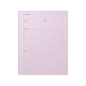 Bloc-note Modèle de planification de projet, feuille de plan (Tourné)