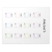 Bloc-note Modèle de suivi de perte de poids personnalisable (Devant)