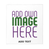 BLOC-NOTE MODÈLE DE TEXTE D'IMAGE BLANCHE SIMPLE MODERNE (Devant)