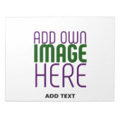 BLOC-NOTE MODÈLE DE TEXTE D'IMAGE BLANCHE SIMPLE MODERNE (Devant)