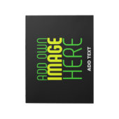 BLOC-NOTE MODÈLE DE TEXTE D'IMAGE NOIRE SIMPLE ET MODERNE (Tourné)