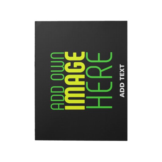 BLOC-NOTE MODÈLE DE TEXTE D'IMAGE NOIRE SIMPLE ET MODERNE (Tourné)