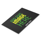 BLOC-NOTE MODÈLE DE TEXTE D'IMAGE NOIRE SIMPLE ET MODERNE (Incliné)