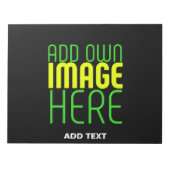 BLOC-NOTE MODÈLE DE TEXTE D'IMAGE NOIRE SIMPLE ET MODERNE (Devant)